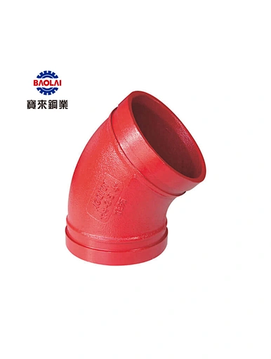 Grooved 45° elbow